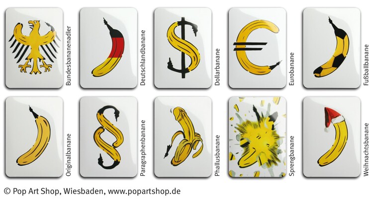 Bananensprayer: 10 Metallschilder