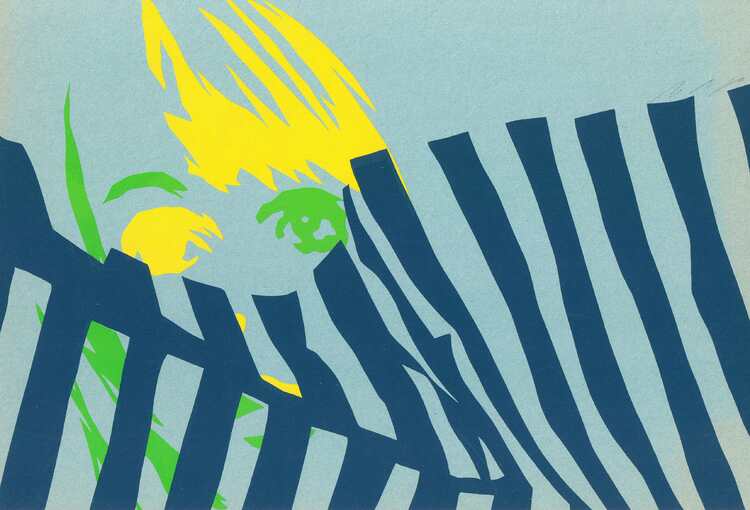 ohne Titel 1968.20a blaues Papier