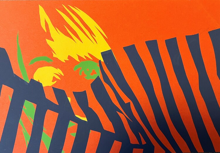 ohne Titel 1968.20a rotes Papier