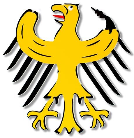 Bundesbananenadler (110 cm) Wandobjekt Spray auf Aluminium