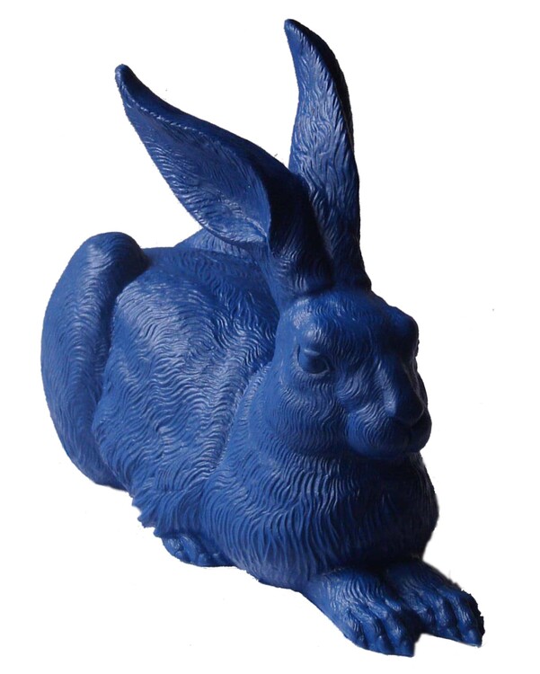 Dürers Hase (blau)